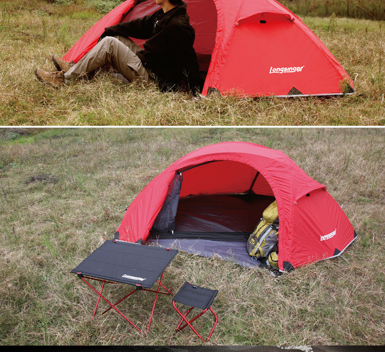 Cheap Goat Tents Silicon ultra light single double layer aluminum rod outdoor camping alpine tents winter tent Tents 